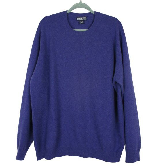Lands' End Cashmere Sweater Purple Size XL Quiet Luxury Classic Timeless $199 - Picture 1 of 7